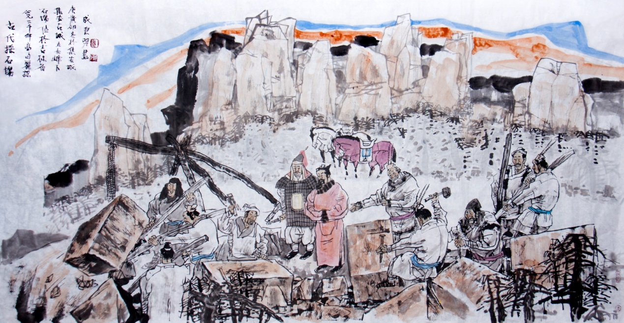 为探索东北历史的*句丽高**发源地而努力作画，作者：成秉羿