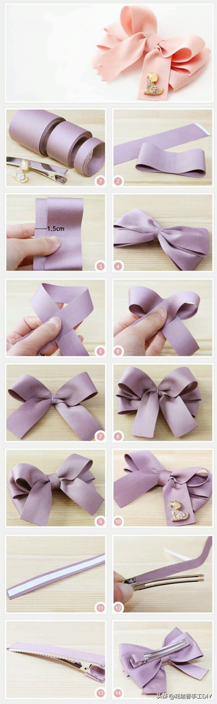 蝴蝶结发饰手工制作布艺,如何自制手工蝴蝶结发饰