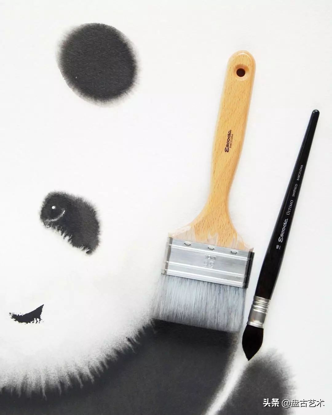 盘古文化艺术国画,盘古在宇宙中开天辟地国画