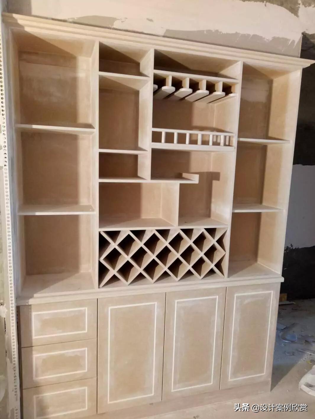 现代简约餐厅客厅隔断酒柜1.2米,餐厅酒柜设计实景图