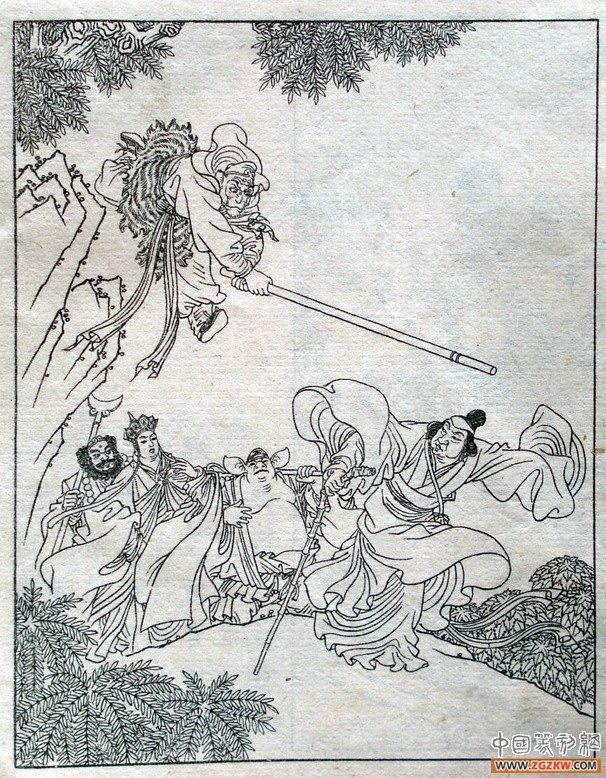 《西游记》之三打白骨精背景图,西游记三打白骨精文字版图文