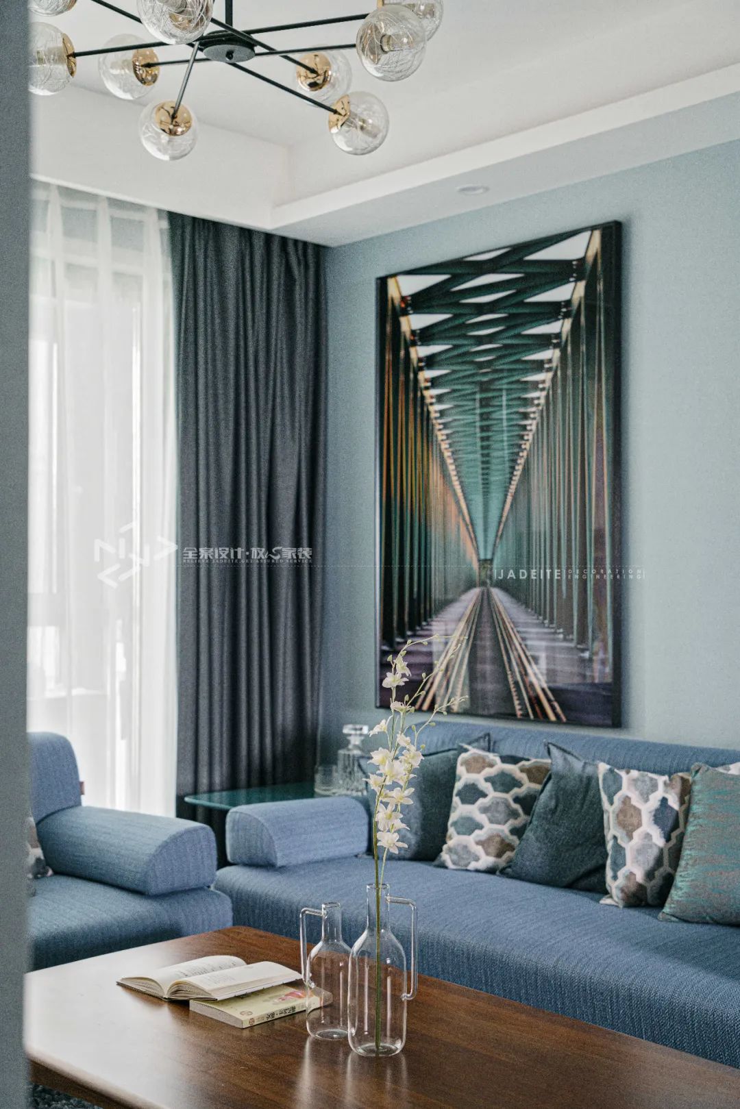 锦华装饰效果图110平,锦华装饰客厅设计效果图