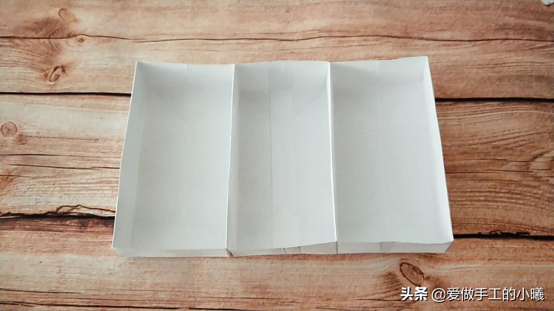 多层纸收纳盒折法,纸收纳盒折法小格子