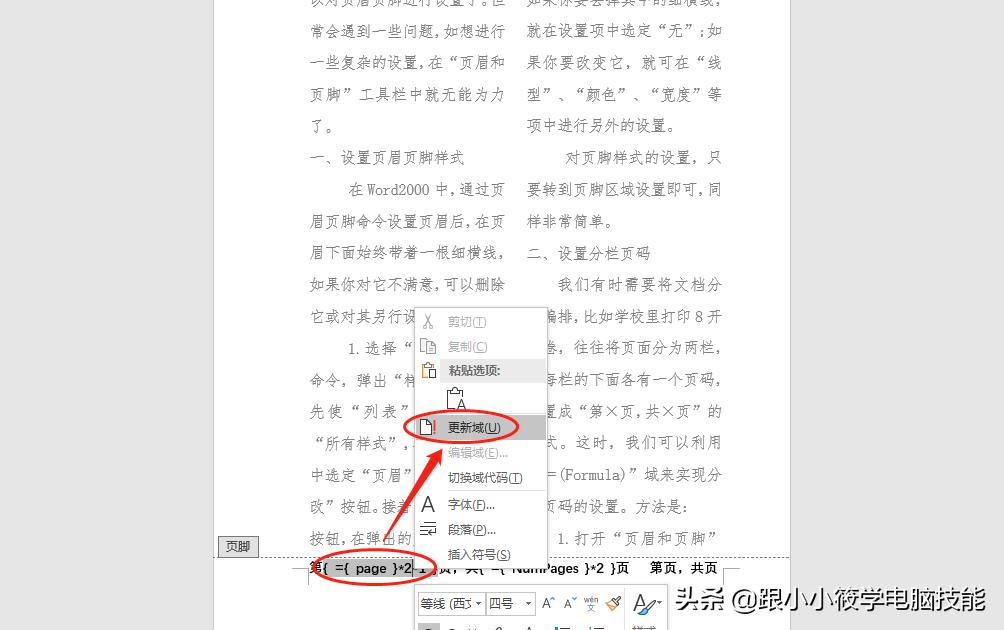 word文档分栏页码如何设置,Word文档怎么设置分栏