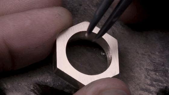 螺丝做钻戒,用螺母制作一个钻戒