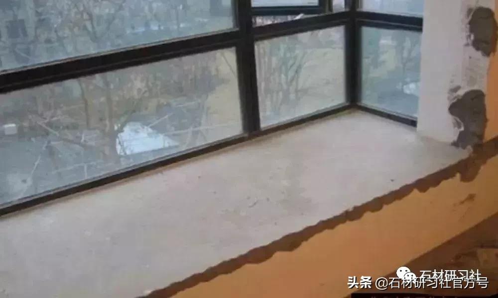 窗台石圆弧小耳朵效果图,石材窗台两侧小耳朵