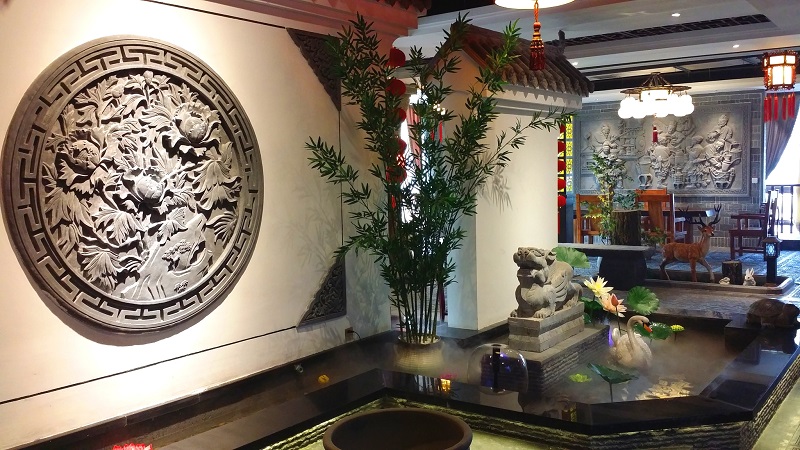 新中式四合院会所禅意装修效果图,四合院私人接待会所布局