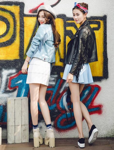 机车风黑色小皮衣外套短款搭配,短款机车皮衣高级穿搭小个子