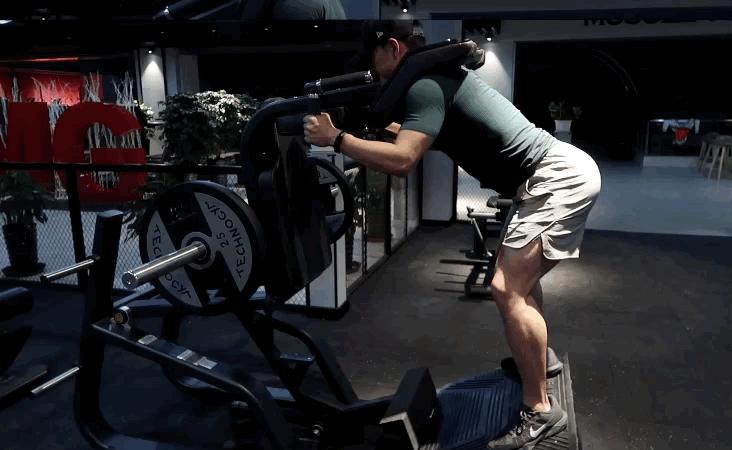 正向哈克深蹲怎么用,哈克深蹲练股四头肌动作要领