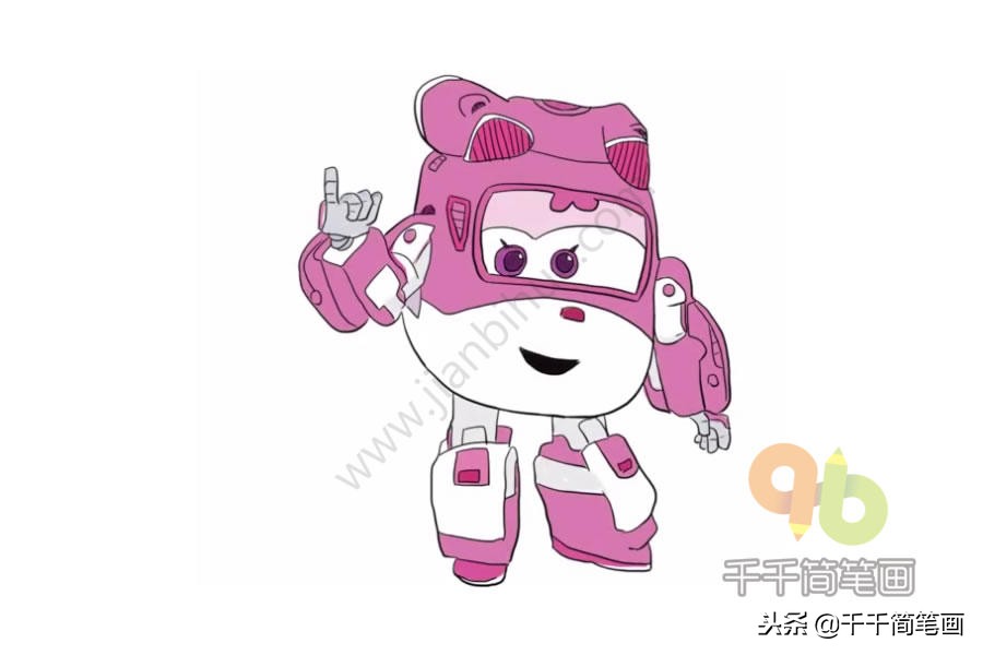 超级飞侠中的所有飞侠简笔画,超级飞侠小猪佩奇简笔画视频