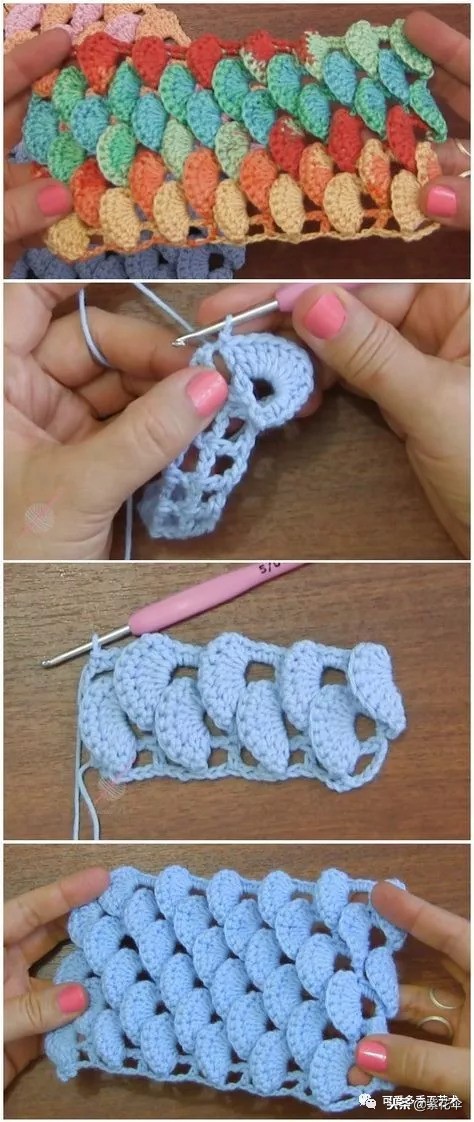 学毛线钩花一学就会简单,新手学毛线钩花