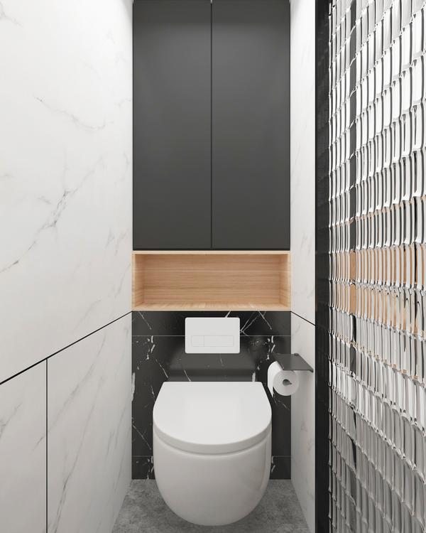 套内40平米二房一厅设计图,一体式干湿分离卫浴房