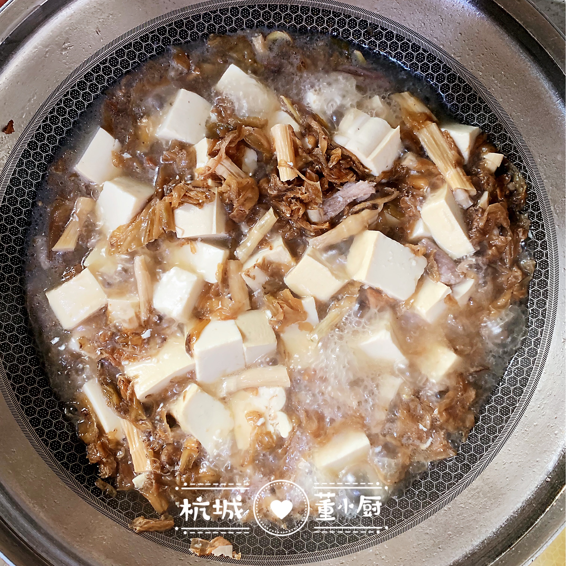 腌菜煨豆腐的做法图片,排骨腌菜烧豆腐的做法大全