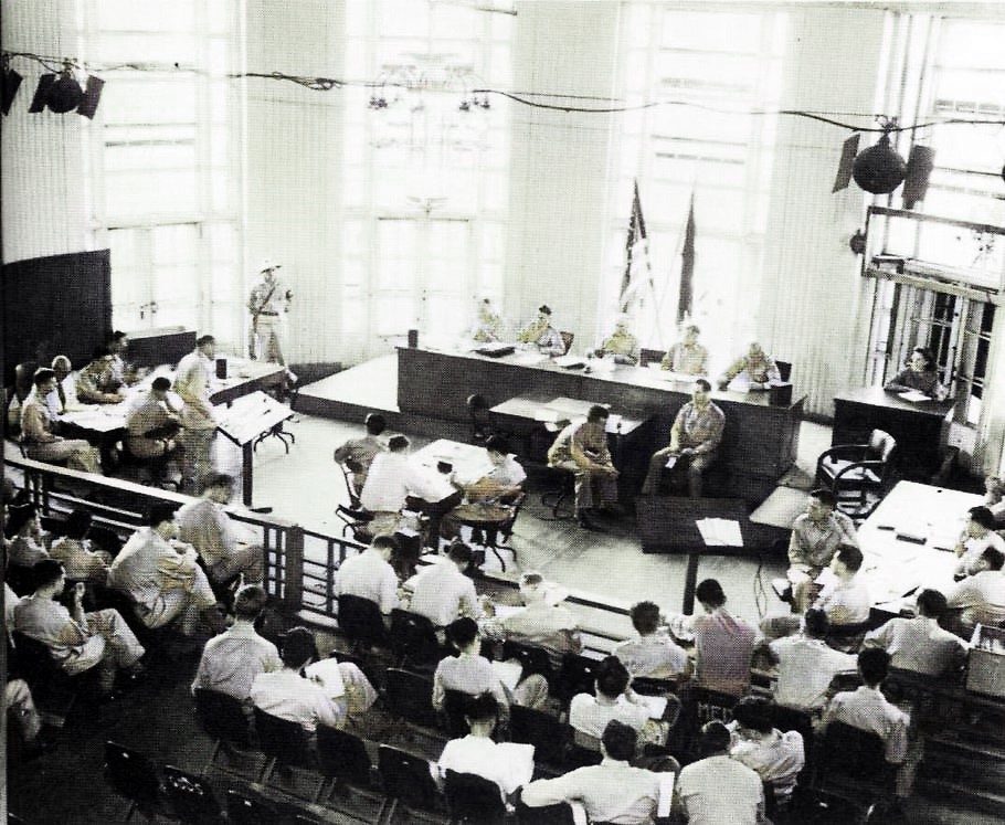 战犯老照片,处决日本七大战犯影像