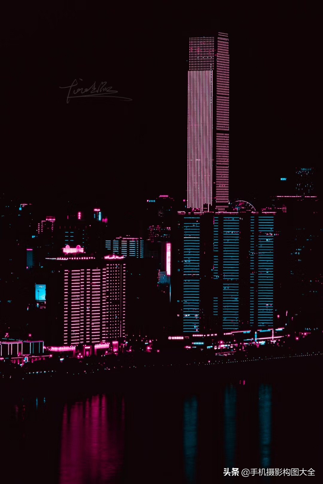 拍照车流流光技巧,手机摄影技巧拍倒影