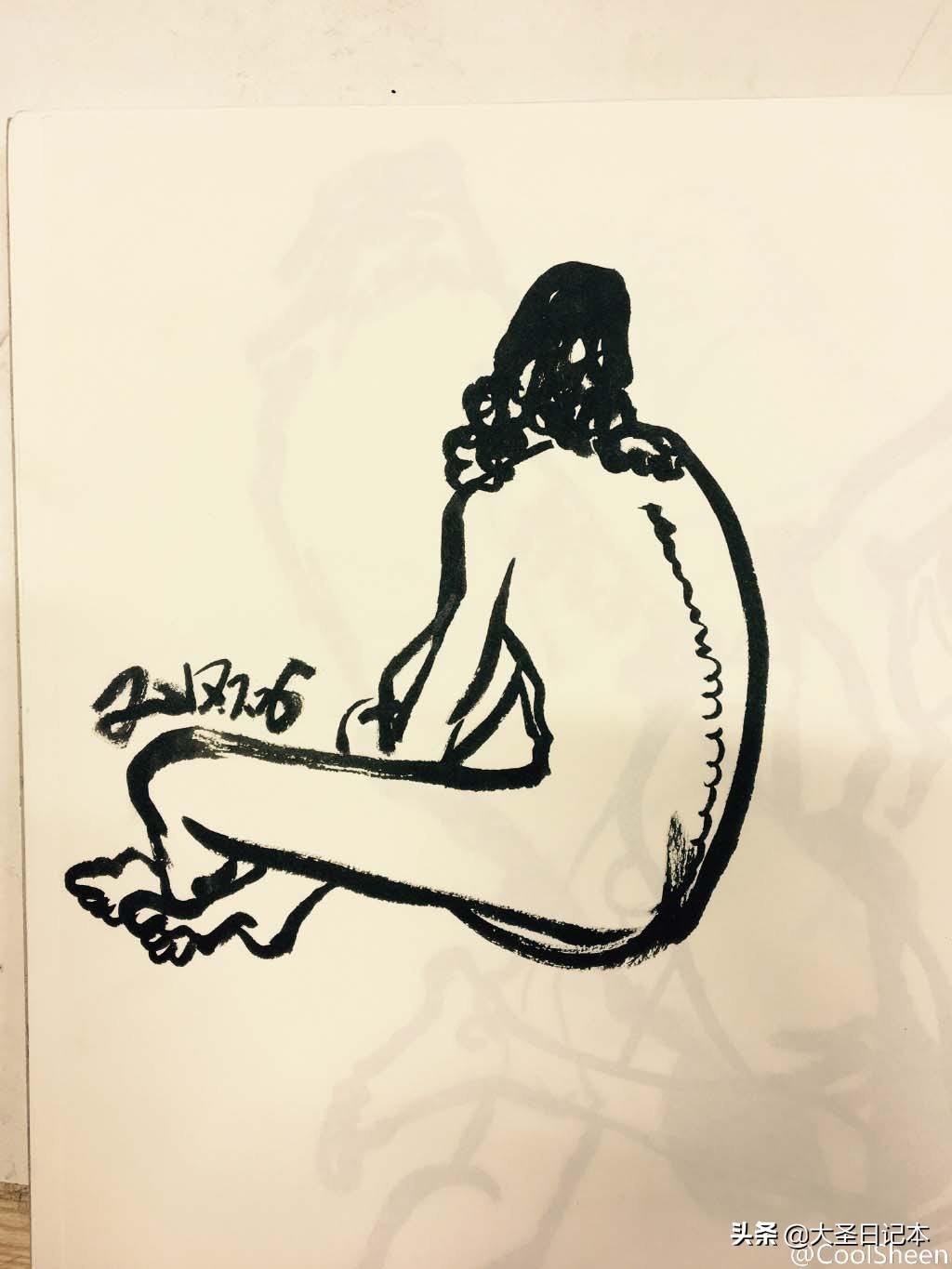 漫画现场临摹,人物写生漫画速写