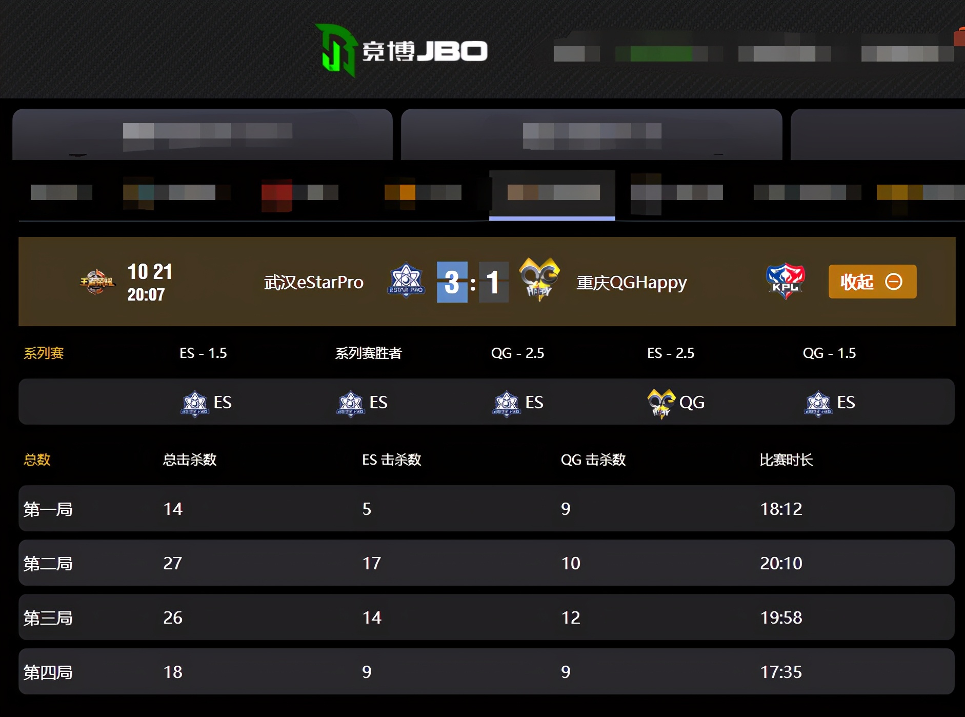 kpl职业联赛estar对战qg,kplestar被翻盘
