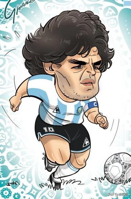 马拉多纳高清漫画壁纸,马拉多纳漫画