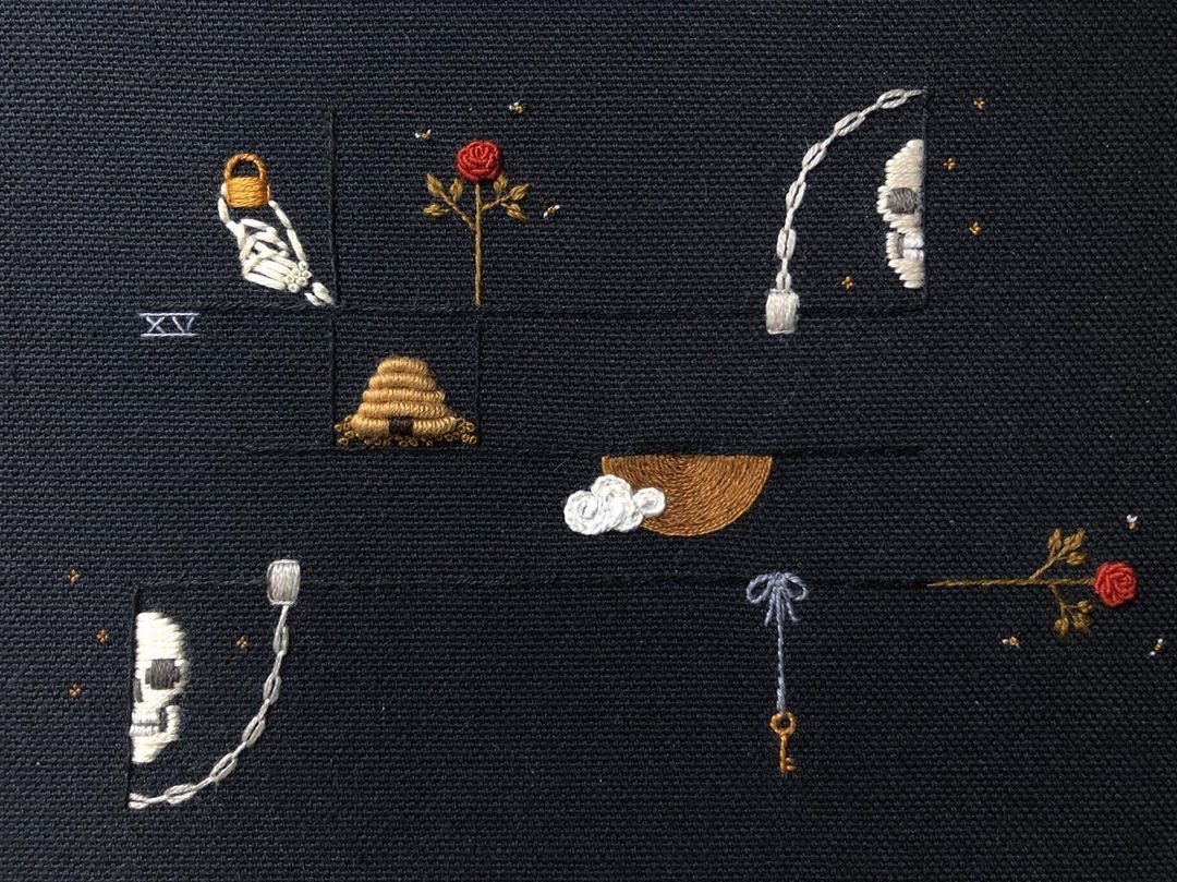 刺绣半袖骷髅,牛仔刺绣骷髅