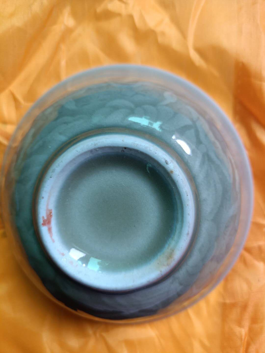 清明天青釉花口碗,精品推荐天青釉暗花碗