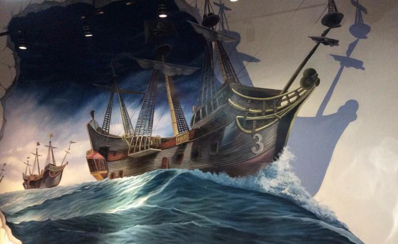 彩绘3d立体墙绘,热门墙绘彩绘