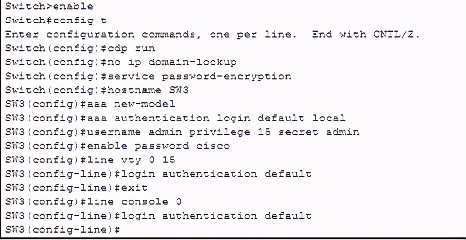 Cisco三层交换机正常配置命令参考，分享给个别需要的盆友