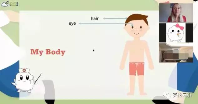 英伦云小学课程实录-认识你自己《Mybody》