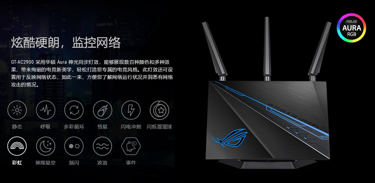 PS4SwitchXBox三重三端加速电竞路由ROGGT-AC2900测评体验