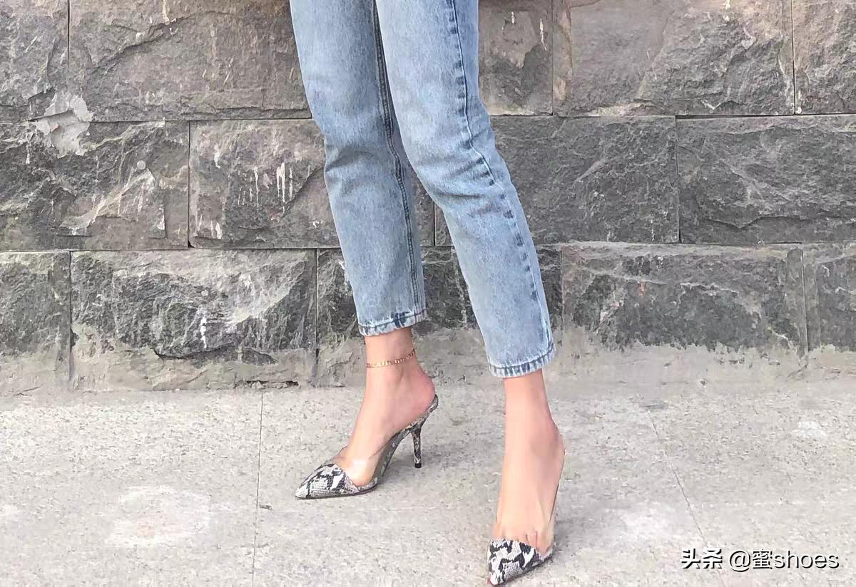 宁静巴黎世家尖头高跟鞋,宁静同款内增高女鞋