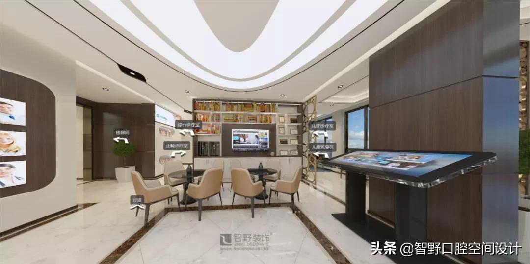 牙科诊所装修设计效果图两层,口腔牙科装修设计效果图