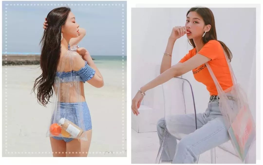 这年头不背个“塑料包”都不好意思出门了，pvc包+热裤真的美