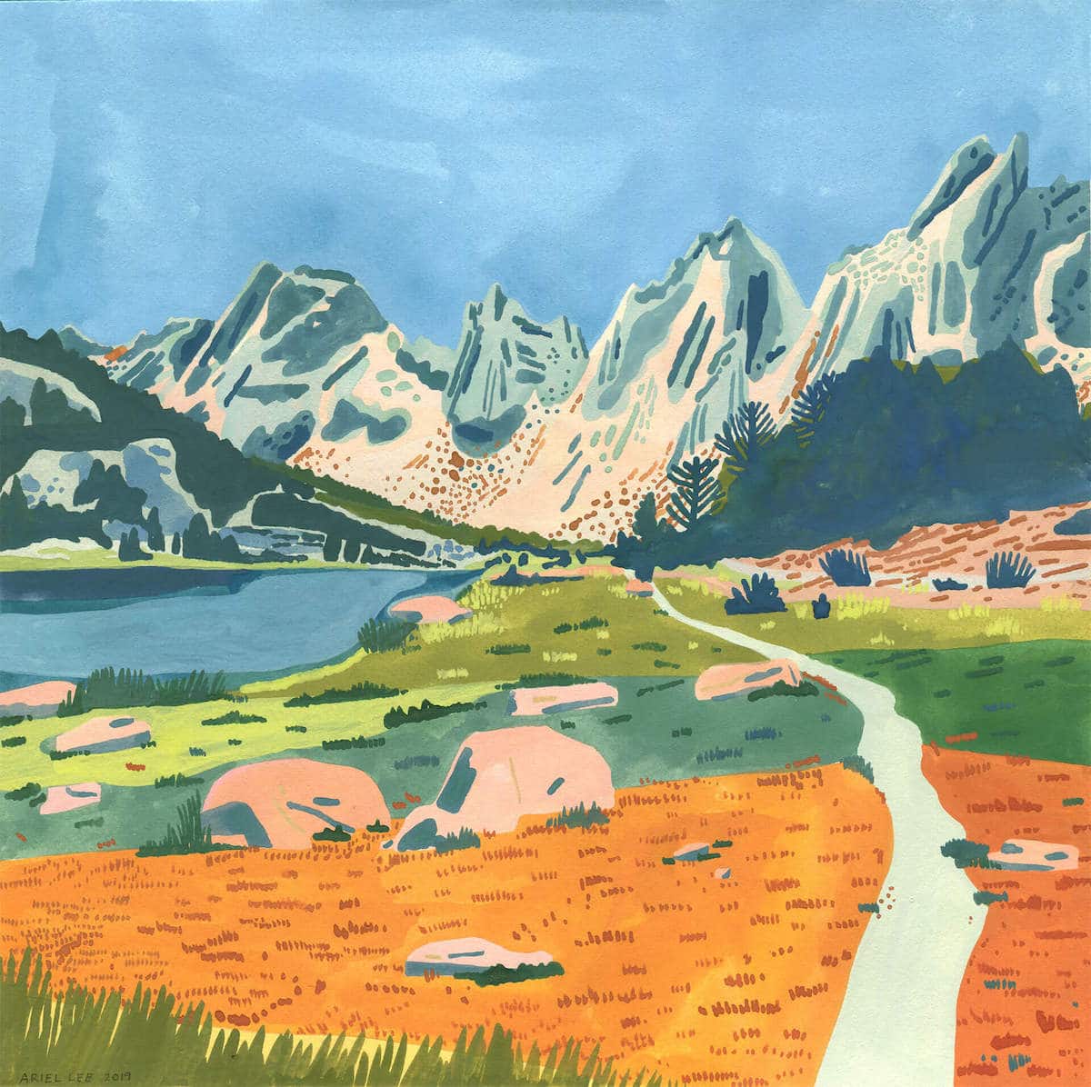 意境干净的水彩画,意境水彩画作品简单又漂亮