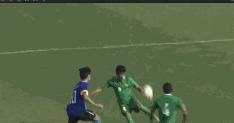 足球精彩突破集锦gif,国足vs越南把自己晃倒gif