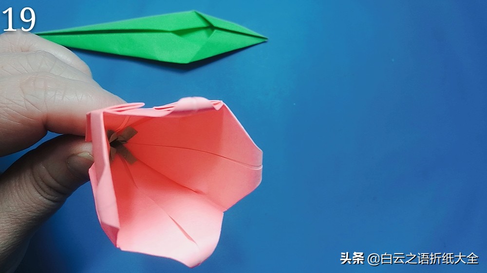 郁金香折纸方法图解,折郁金香手工折纸大全