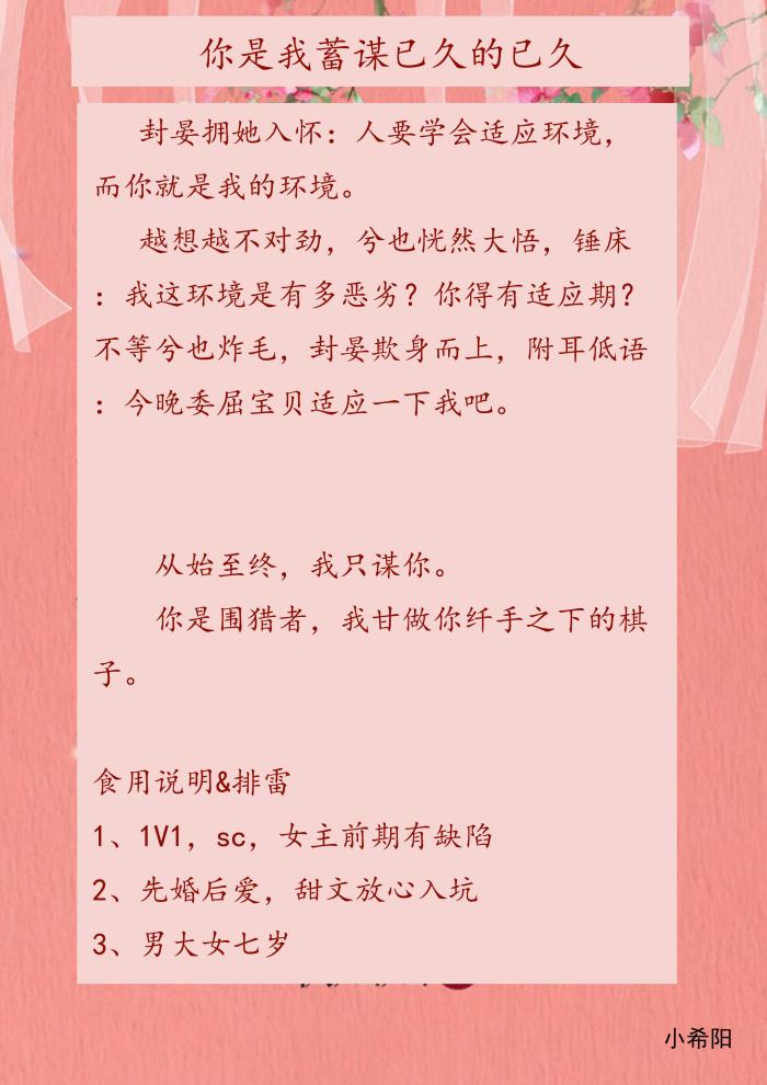 大叔温馨甜宠文50本推荐,大叔文甜宠小说推荐