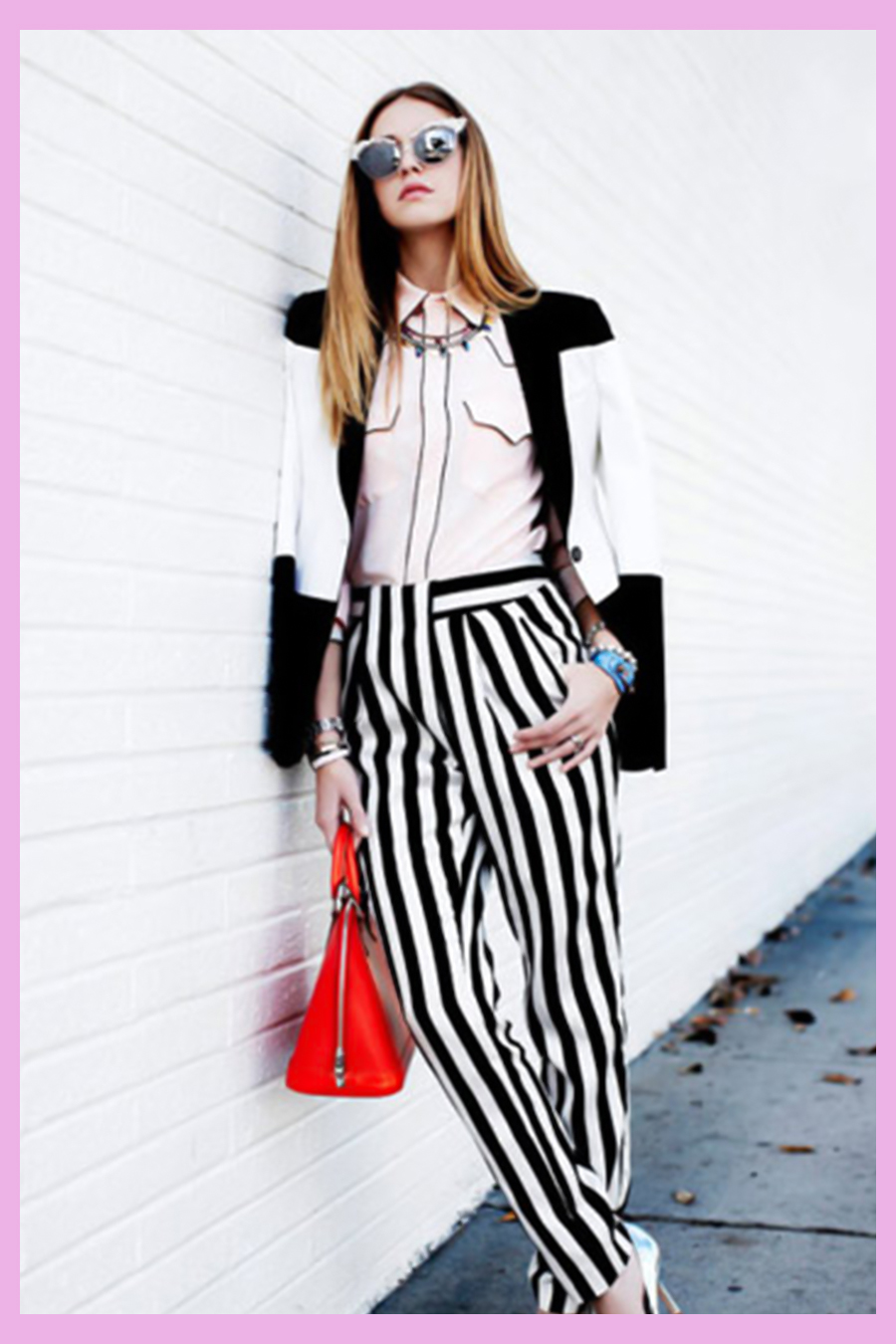 条纹衫高级搭配法,条纹控很好看的一件条纹小衫
