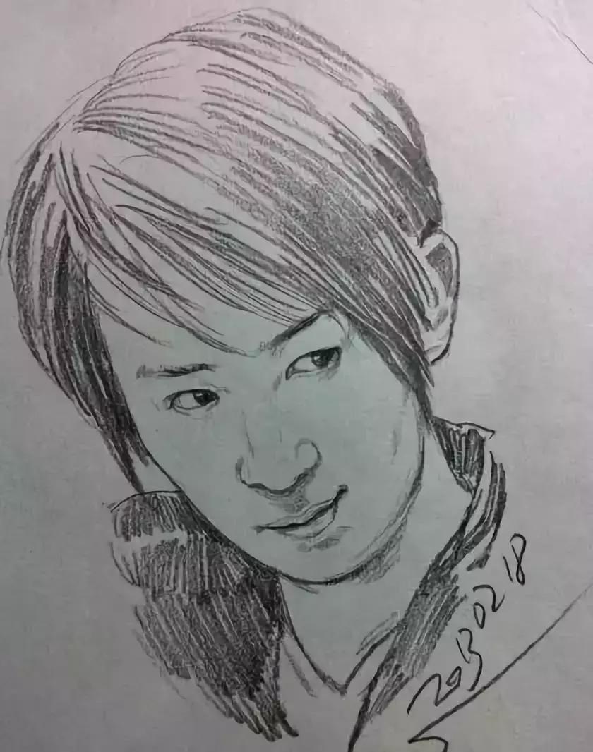 人物速写肖像画,速写是看一眼就能画出来的吗