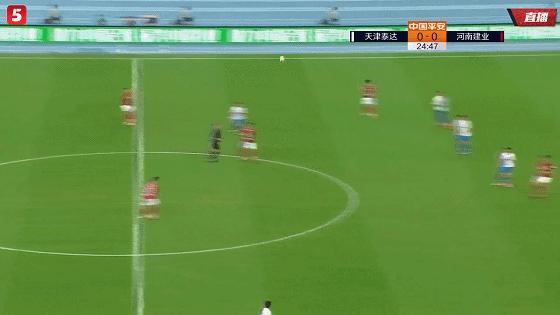 赵宏略面对旧主远射破门,泰达对赵宏略