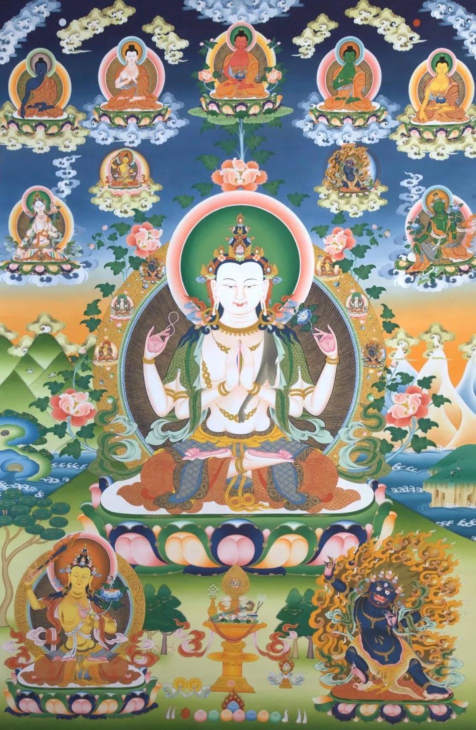 尼泊尔手绘唐卡和西藏唐卡区别,尼泊尔唐卡和藏区唐卡的价格