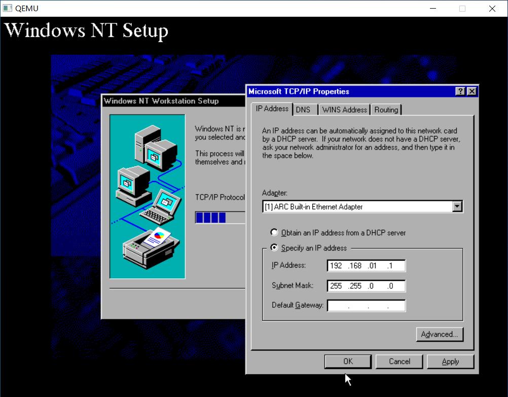 QEMU安装WINDOWSNT4.0MIPS版本