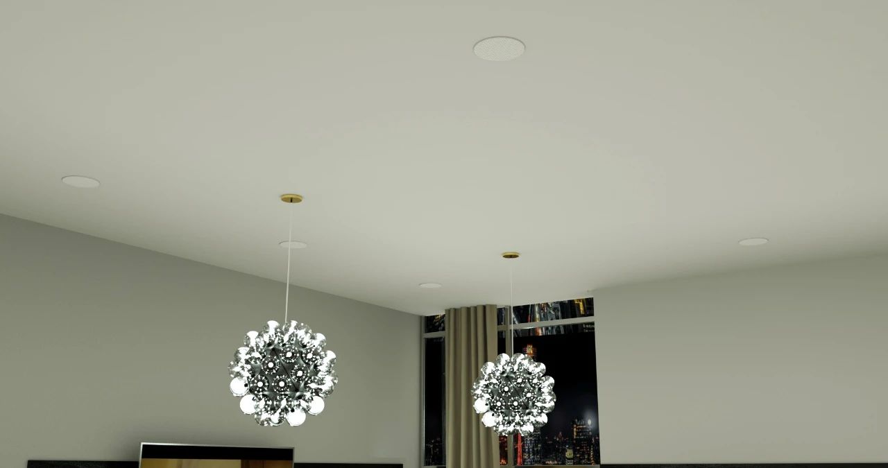 客厅吸顶影院案例,吸顶家庭影院布局