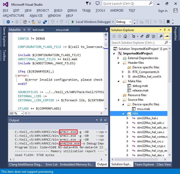 使用VisualGDB开发KeilMDK-ARM项目