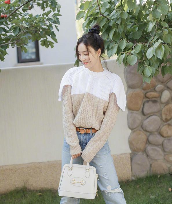 外套内搭什么衣服好看,金晨同款兔毛衣怎么搭