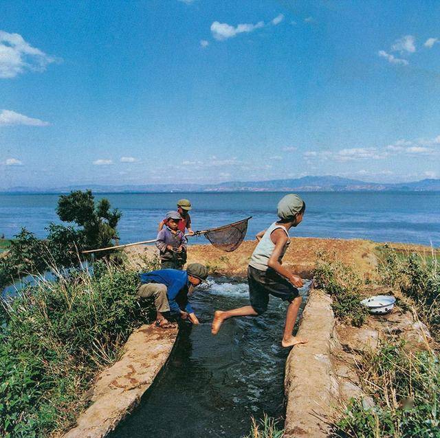 80年代的小孩子去河里游泳,70年代小孩下河游泳视频