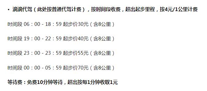 代驾计价,代驾计算公式