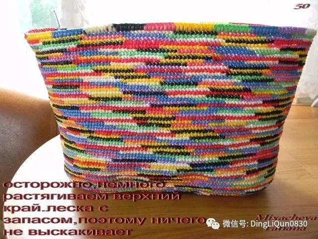 塑料袋编拖鞋,毛线编织浴花袋