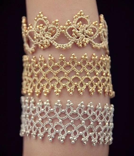 全银饰手工编织手链教程,银线编项链教程