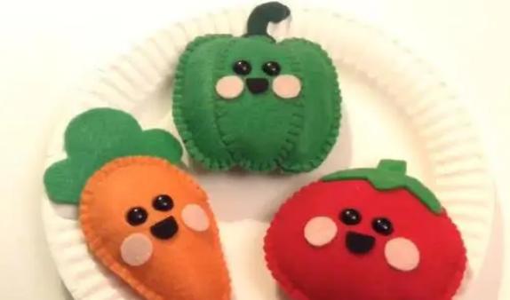 不织布幼儿手工蔬菜,不织布幼儿手工图片