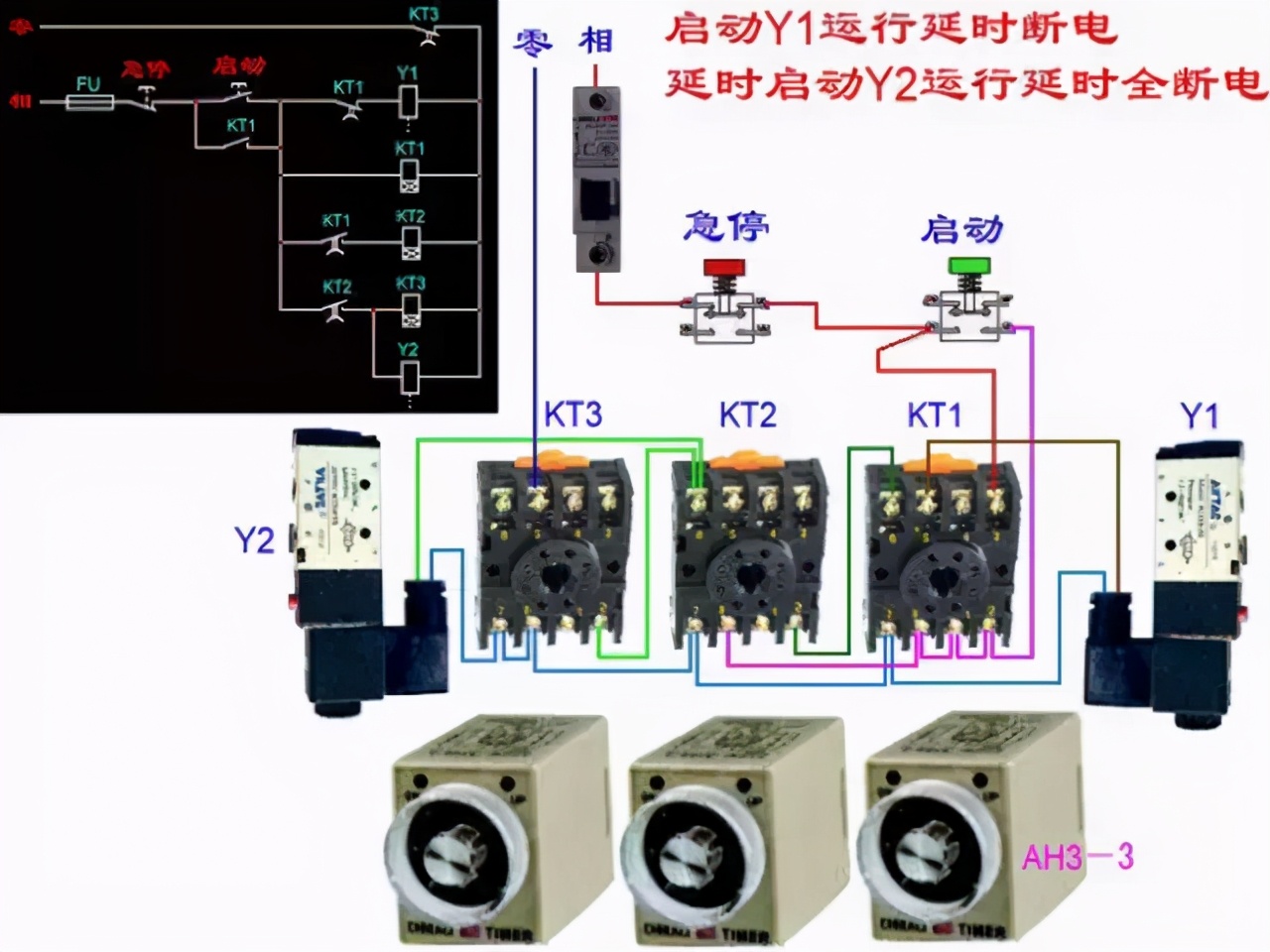 电工正反转电路图和实物接线图,低压电工考试实操实物接线图