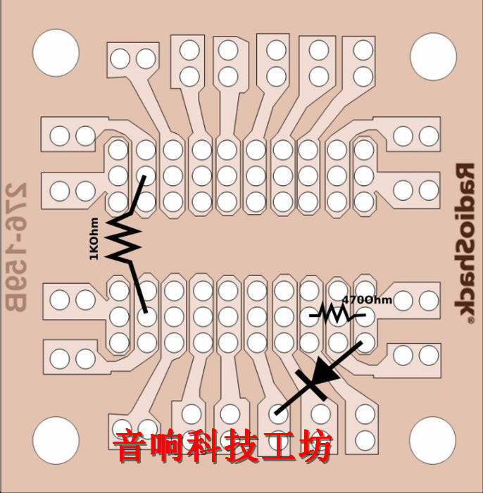 电路洞洞板diy教程,如何根据电路原理图焊接洞洞板